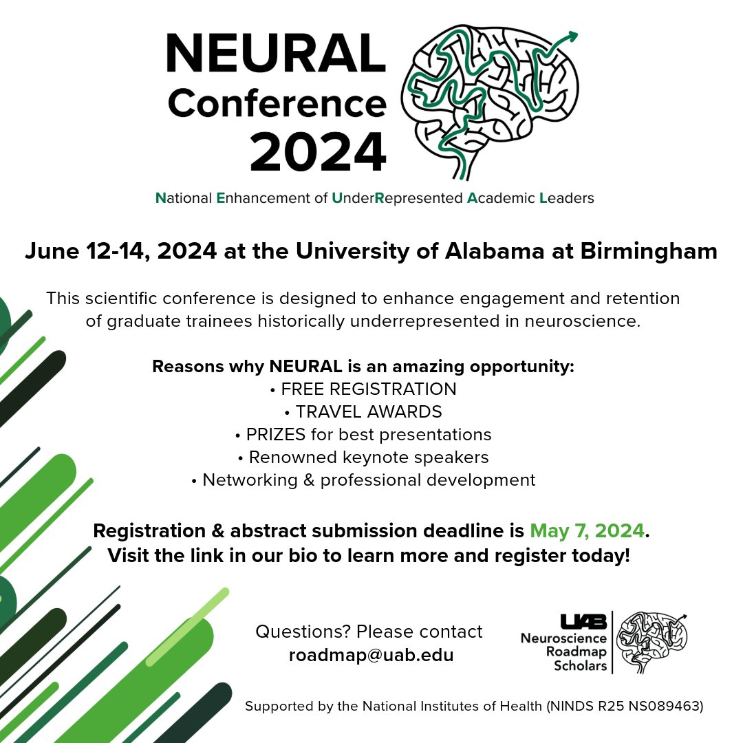 May 7 is the deadline for abstract submissions! Register today - link in bio! #YouBelong #NEURAL2024
