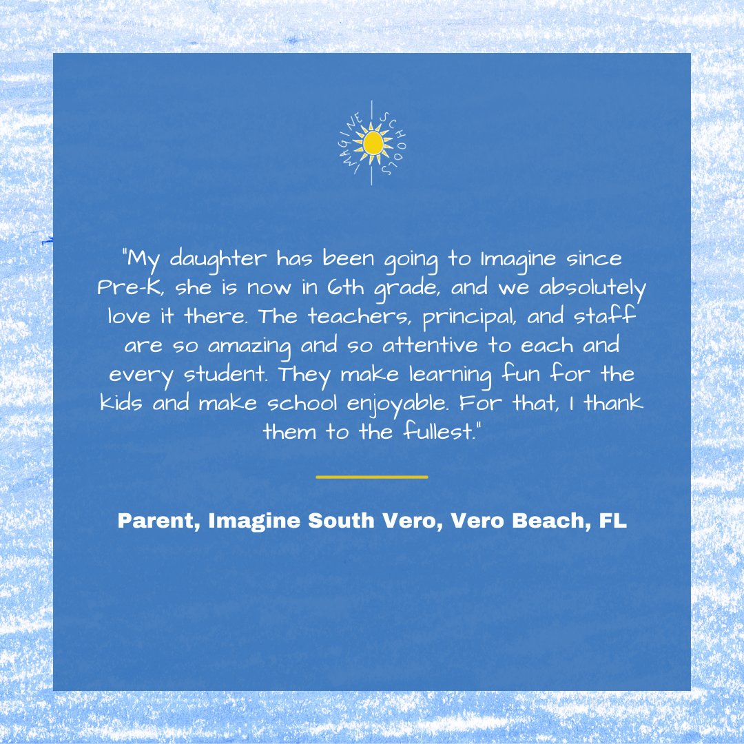 Discover the Imagine Schools difference directly from our students, families, and community stakeholders. 💛💙

Read their stories on our website: l8r.it/L5E0

#WeAreImagine #ImagineSchools #charterschools #charterproud #charterswork