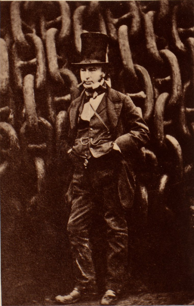 SS Great Eastern, known as 'Leviathan' before its launch in 1858, was the last major work of the engineer Isambard Kingdom Brunel, who was born #OTD in 1806. The Great Eastern was 5 times the size of any contemporary ship and its construction and design were revolutionary.