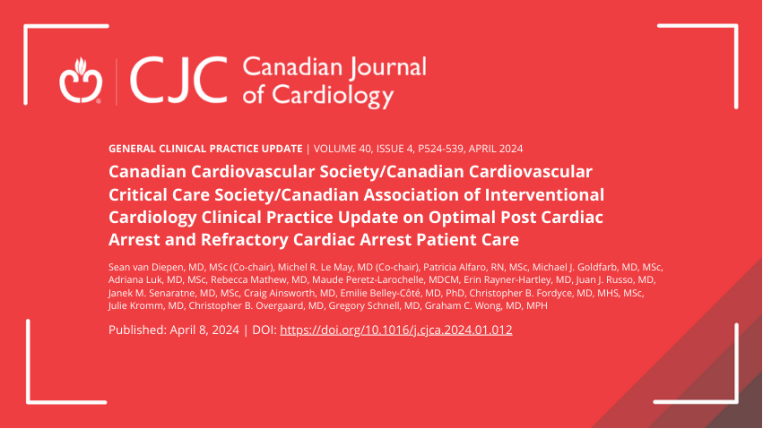 CJCJournals's tweet photo. 📣 #Tweetorial: The @SCC_CCS @CANCARESociety Clinical Practice Update “Optimal Post Cardiac Arrest and Refractory Cardiac Arrest Patient Care” has been published. See all expert opinions here 👉 https://t.co/LwJbx7ZhF2 #CJC 1/11 🧵 https://t.co/UX8HuL4iEV