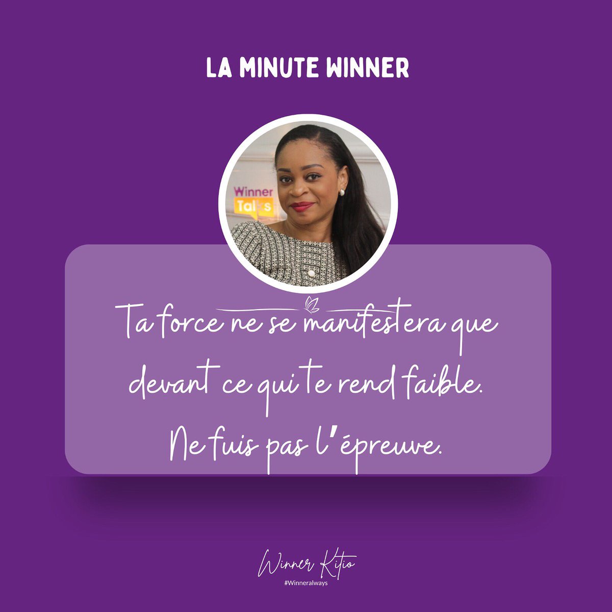 Winnie_Kitio's tweet photo. Ne fuis pas l’épreuve. https://t.co/v3daKu0aGw