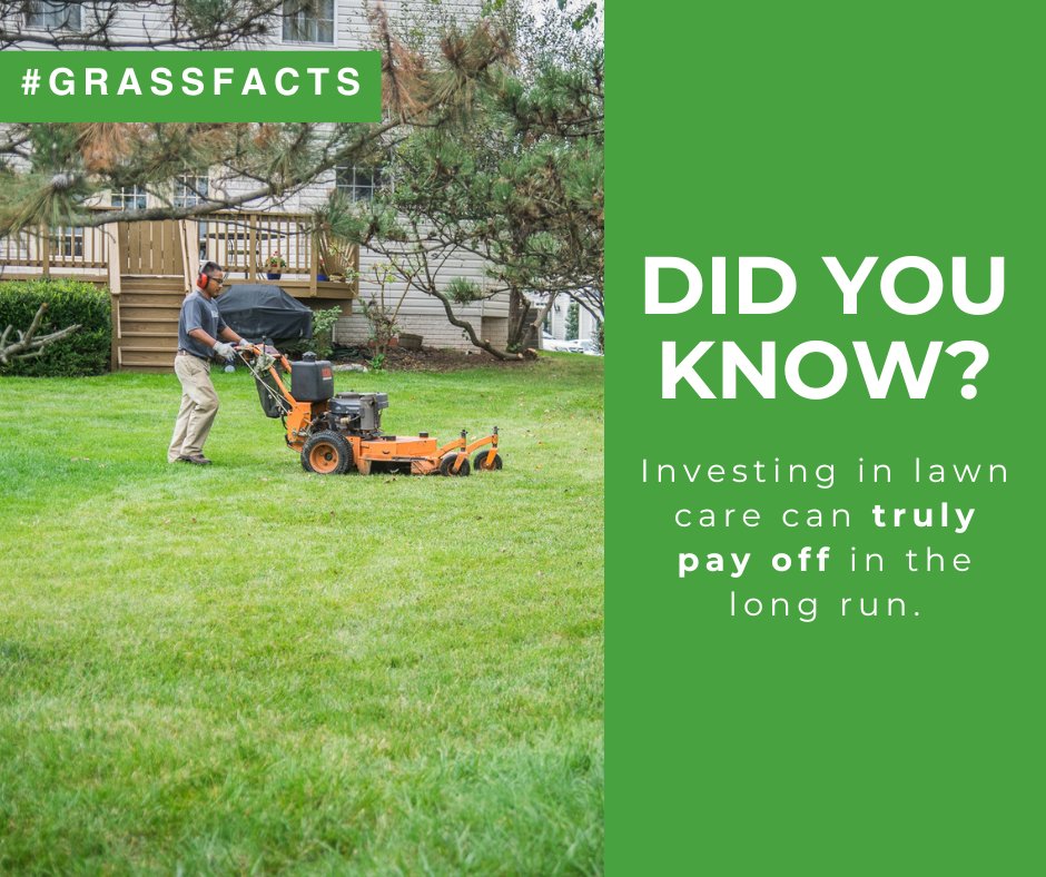 Did you know that taking care of your Lawn has a huge return on investment? A 2023 survey from the National Association of Realtors reported that there is a 217% percent return on investment for standard #LawnCareService.  #ExceedLandscapeSolutions #NationalLawnCareMonth