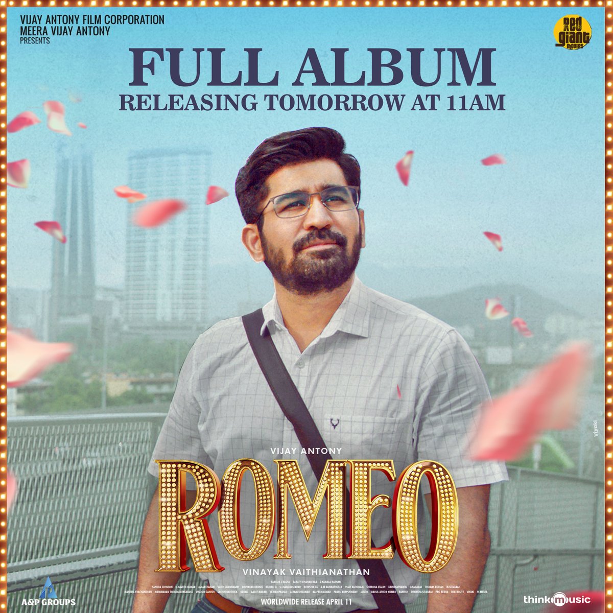 The much awaited #Romeo 🌹 #LoveGuru full album is releasing tomorrow @ 11AM🎶 Ready to indulge in the magical tunes🎧✨ Music by #BarathDhanasekar #RomeoFromApril11