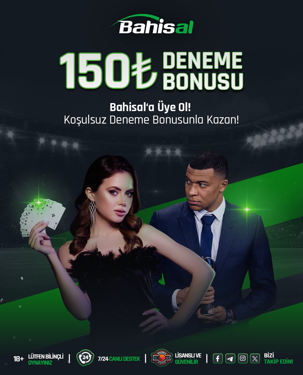 👉bio2.in/bahisalrt 🥳Toplam 300.000₺ Ödüllü Spor Turnuvası. 🎉Bahisal'a üye ol, 125₺ deneme bonusu kazan. 💸Toplam 500.000₺ Ödüllü Pragmatic Casino Turnuvası.📌 7/24 Çekim İmkanı 📱''Beni Ara'' özelliği şimdi Bahisal'da!