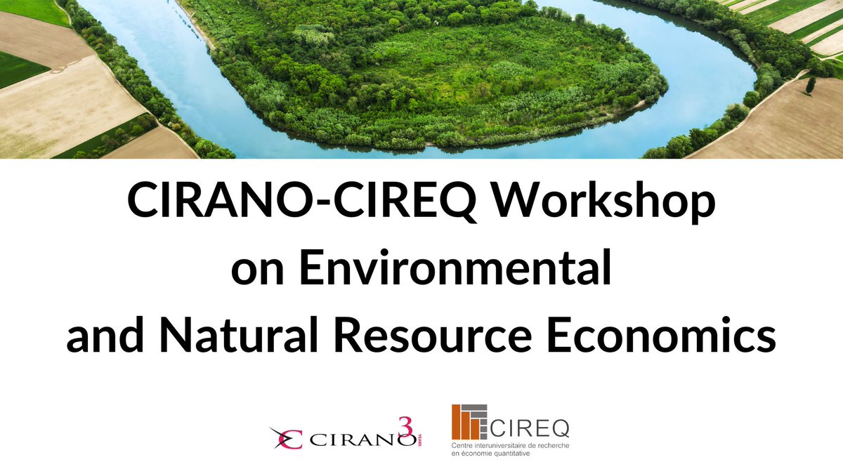 📣 Don't miss the last day of the 'CIREQ-CIRANO Workshops on #Environmental and Natural Resource #Economics' season! 📅 On April 26, join us at the @CIREQMTL-#CIRANO Interdisciplinary Day on #Geoengineering ! Information and registration: cirano.qc.ca/fr/evenements/…