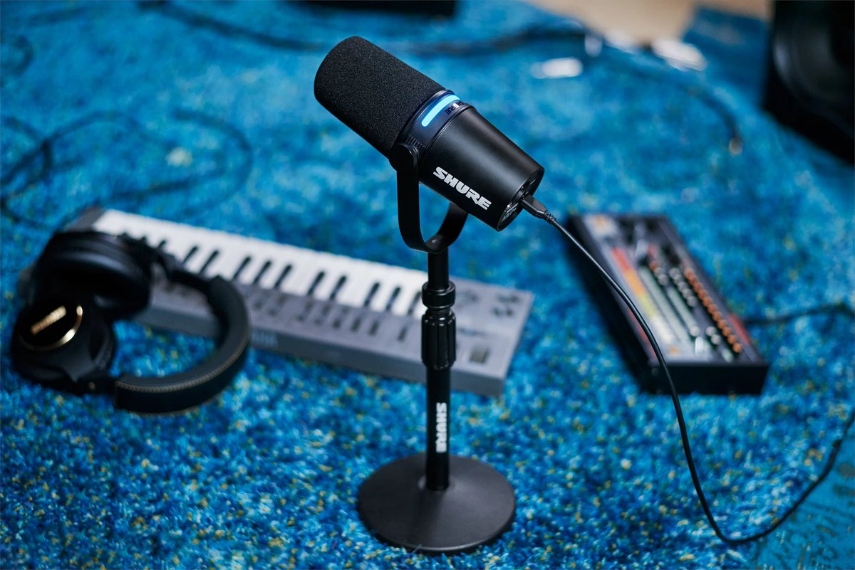 The all new @shure MV7+ Podcast Microphone - Inspired by the legendary SM7B, with improved Auto Level Mode, a real-time Denoiser, a refreshed customisable LED touch panel, powerful DSP features and so much more! 👌 Order your very own here! - bit.ly/PMT-Shure-MV7p…