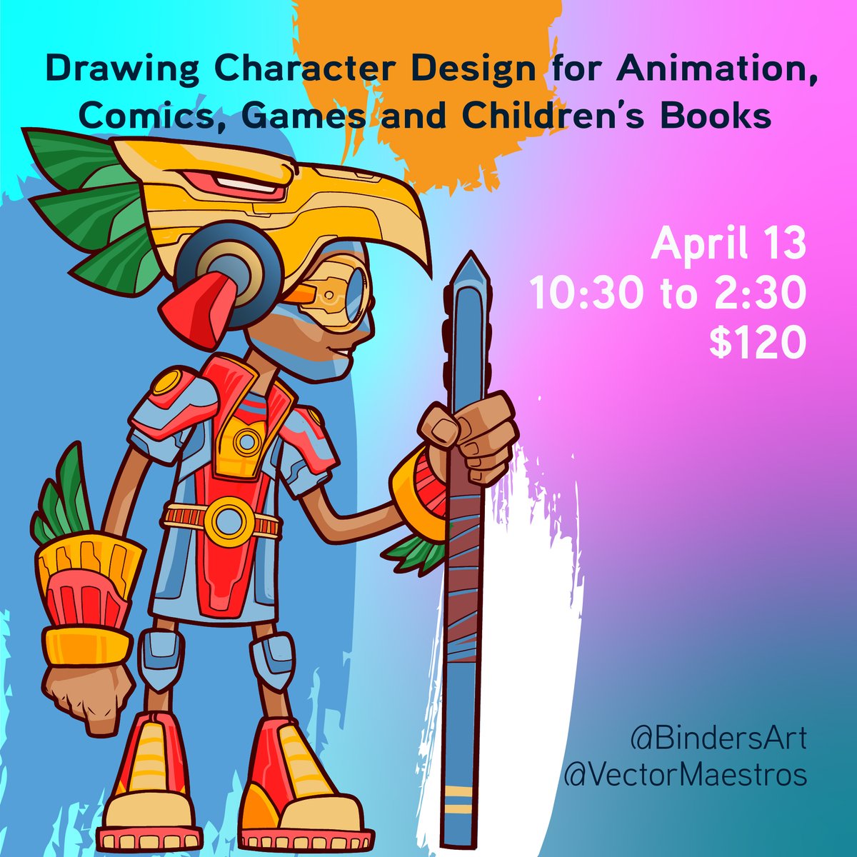 Drawing Character Design
@BindersArt

April 13
10:30am to 2:30pm
$120

RSVP: bindersart.com/products/drawi…
​
#Vector #DrawDaily #VectorMaestros #ATLartist #CharacterArt #VectorArt #Vectors #ArtLifeAllday #Adobe #Behance #Subscriptions #HonorYourTimeline