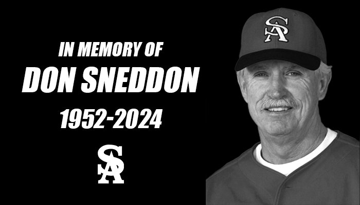 It is with great sadness that we announce the passing today of legendary SAC Baseball Coach Don Sneddon after battling an aggressive form of cancer. Our thoughts and prayers are with his wife Marta, his family, and all of the people he worked with over his storied career.