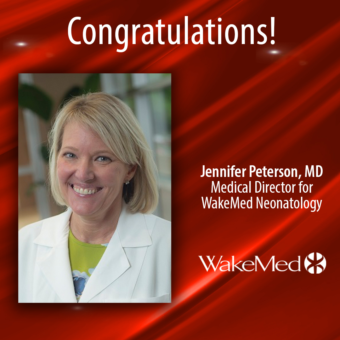 Meet Dr. Jennifer Peterson, the new medical director for WakeMed Neonatology. 👋 Congratulations to Dr. Peterson, we look forward to your leadership! . . #WakeMedChildrens #NICU #Neonatology #ChildrensHospital #WakeMed #WakeCountyNC #MeettheDoctor #MeettheProvider