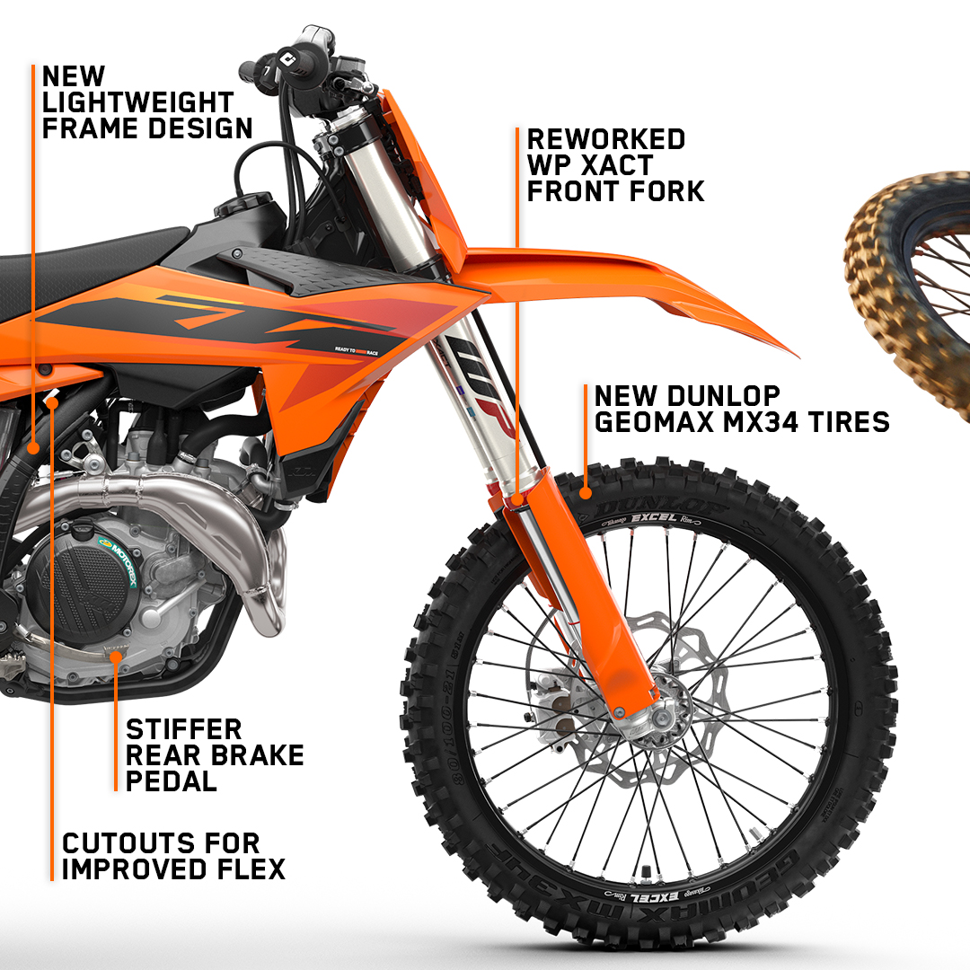 Take control with the 2025 KTM SX-F range. Reworked suspension, updated frames and other updates combine to deliver the most READY TO RACE motocross line-up yet! Find out more - ktm.com/models/mx #KTM #ReadyToRace #KTMOffroad #NothingHasChanged #Motocross #4Stroke