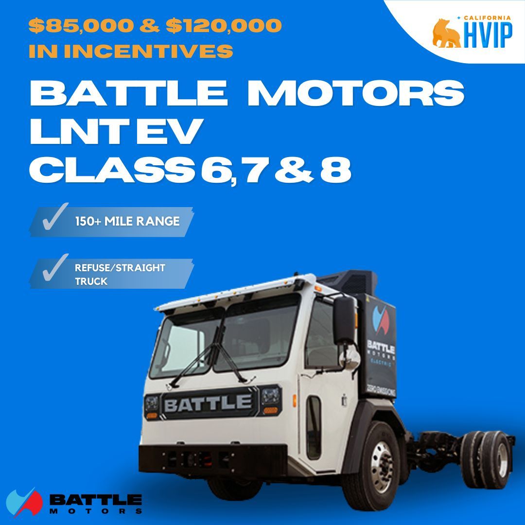 Drive into a cleaner, greener future with a @BattleMotors LNT Class 8 #tractor! 🚛 Embrace #sustainability with this #HVIPeligible tractor and earn up to $120,000 in vouchers! Don’t wait- check out this truck now 👉 buff.ly/42Bsc0X