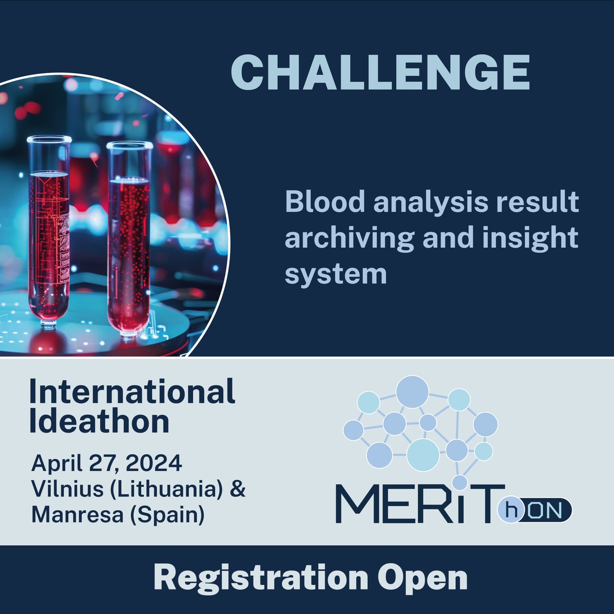 5️⃣💡 Blood analysis result archiving and insight system.

#MERIThONChallenges #MERIT #Ideathon ⤵️
digitalmerit.eu/merithon/propo…