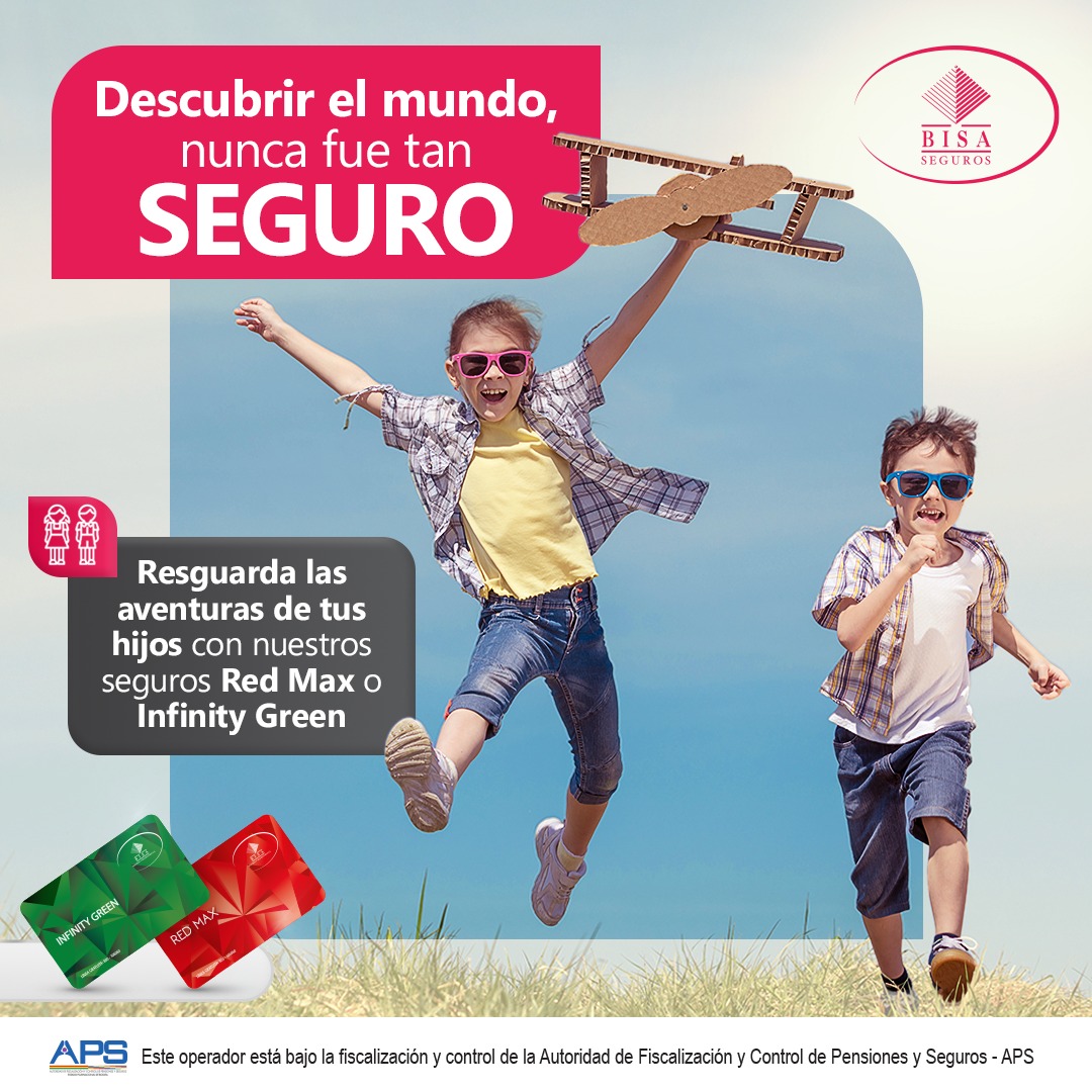 ¡𝐀𝐯𝐞𝐧𝐭𝐮𝐫𝐚 𝐚𝐬𝐞𝐠𝐮𝐫𝐚𝐝𝐚! 🏞️🚲⚽
Nuestros seguros 𝙄𝙣𝙛𝙞𝙣𝙞𝙩𝙮 𝙂𝙧𝙚𝙚𝙣 𝙮 𝙍𝙚𝙙 𝙈𝙖𝙭, te ayudan a resguardar la 𝘴𝘢𝘭𝘶𝘥 𝘥𝘦 𝘵𝘶𝘴 𝘩𝘪𝘫𝘰𝘴 en todo momento. 💪🏼❤️
#BisaSalud
Más información: 
hubs.ly/Q02sgsNn0