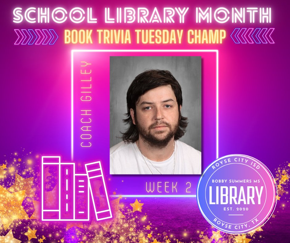 Congratulations to our week 1 & week 2 book trivia winners! #schoollibrarymonth #RCISDLibraries