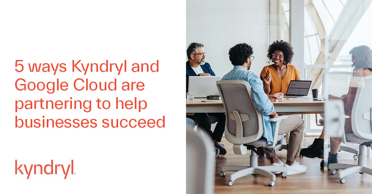 New cloud technologies ☁️ + genAI solutions 💡 + accelerated innovation ⏱️ Discover five ways Kyndryl and @googlecloud are partnering to help businesses thrive: kyndryl.com/us/en/about-us… #GoogleCloudNext #StrategicPartnerships