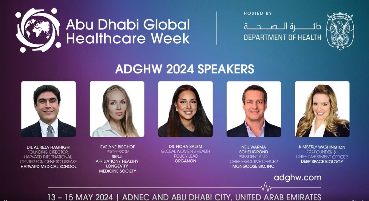 Honored to present at Abu Dhabi Global Healthcare Week, which showcases Abu Dhabi's commitment to excellence in healthcare infrastructure, investment in innovation, and fostering a global healthcare ecosystem. Investments include #AI, #Longevity, #precisionmedicine & more