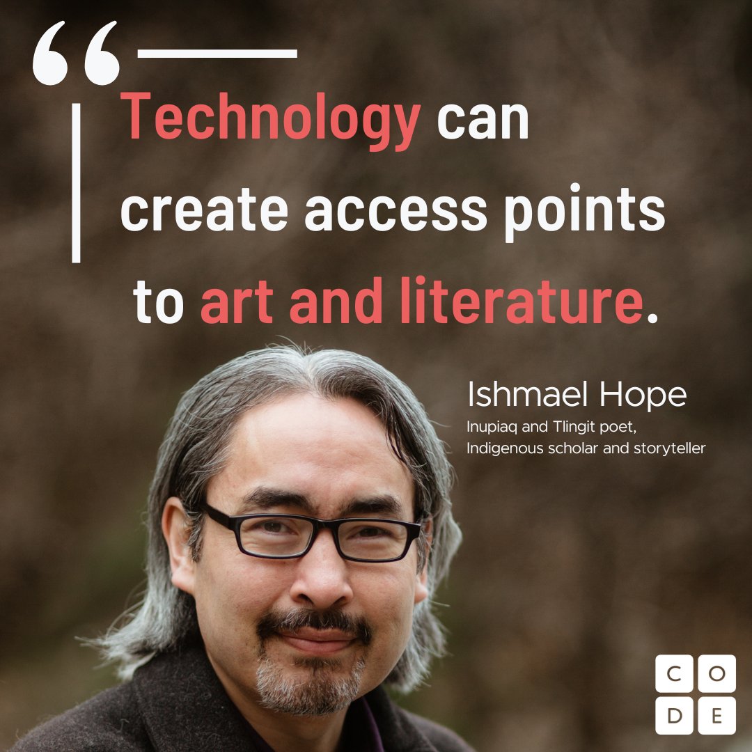 Poet Ishmael Hope says it’s important to expose students to the richness of an intellectual tradition — maybe starting with their own! Poetry can make sense of the times we live in — especially when intertwined w/ tech. Learn more at code.org/poetry. #NationalPoetryMonth