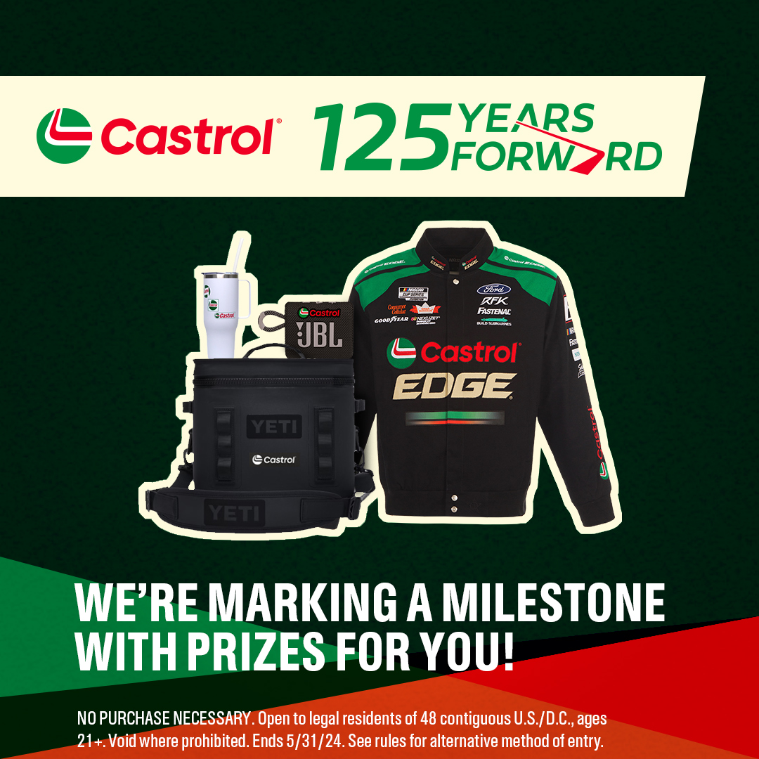 Sign up for our newsletters and a chance to win our anniversary prize pack filled with some of our most loved Castrol-branded merch bit.ly/24Anniversary