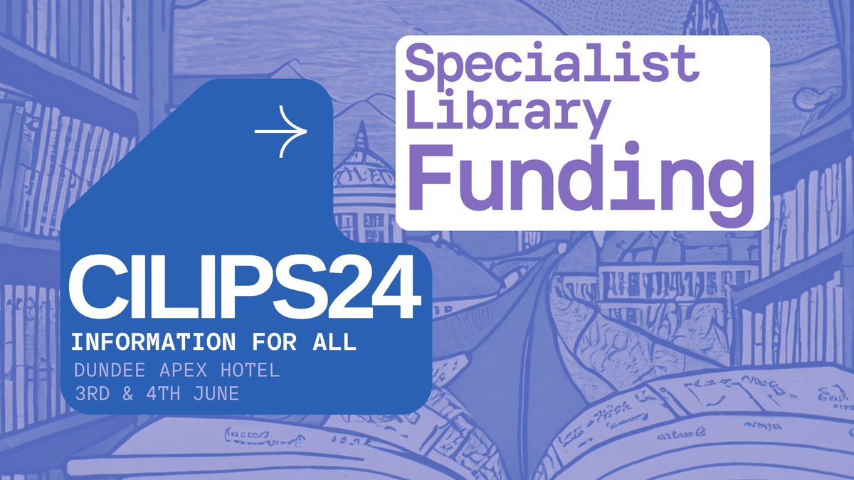 A generous donor has provided funding for 4 full #CILIPS24 places, specifically for those working in Specialist Libraries. 👥⭐️ Submit 200 words about why you'd like to attend by the 30th of April to qualify! Apply here: cilips.org.uk/specialist-bur…