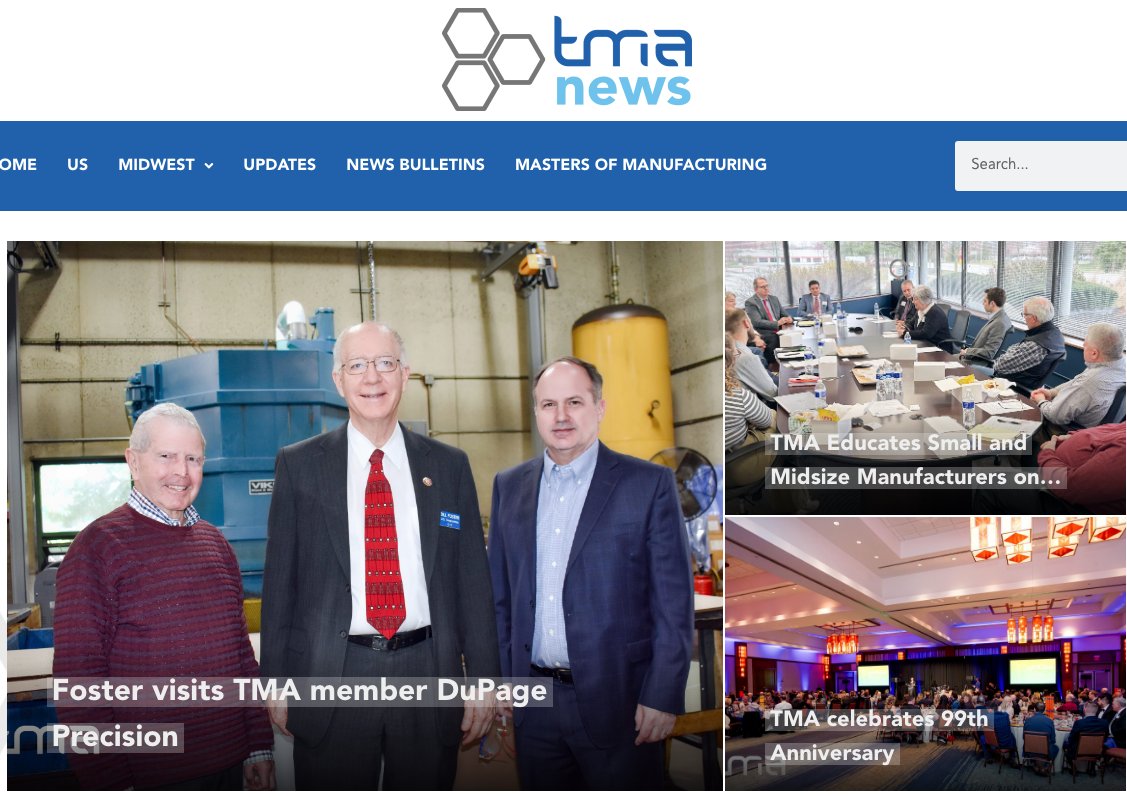Are you keeping up with the latest TMA News stories? There's something happening in manufacturing all the time, and TMA wants to keep you informed. Check out tmanews.com - #TMA #TMA24 #news #manufacturing