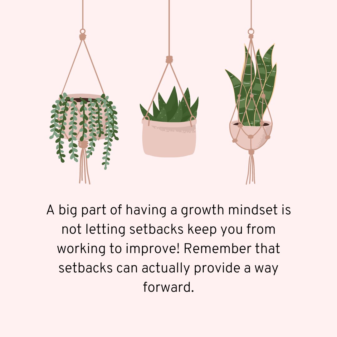 A growth mindset is about not letting setbacks keep you from improving but using those setbacks as a jumping point to improve further!

#collegesuccessskills #collegetips #lifeskills #growthmindset