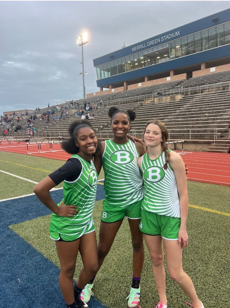 What a great season our Junior High Girls Track Team has had!! 👏 Congratulations on your accomplishments!! 👟 💚 #WeAreBrenham