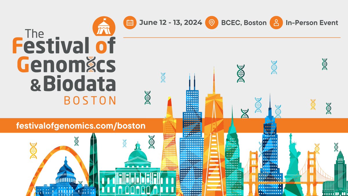 With 3,000 attendees, 7 theatres of content and 150+ speakers there's something for everyone at the Festival of #Genomics & #Biodata in Boston. Head over to the website to see what's being discussed and who's speaking: hubs.la/Q02rXTdZ0 

#FOGBoston