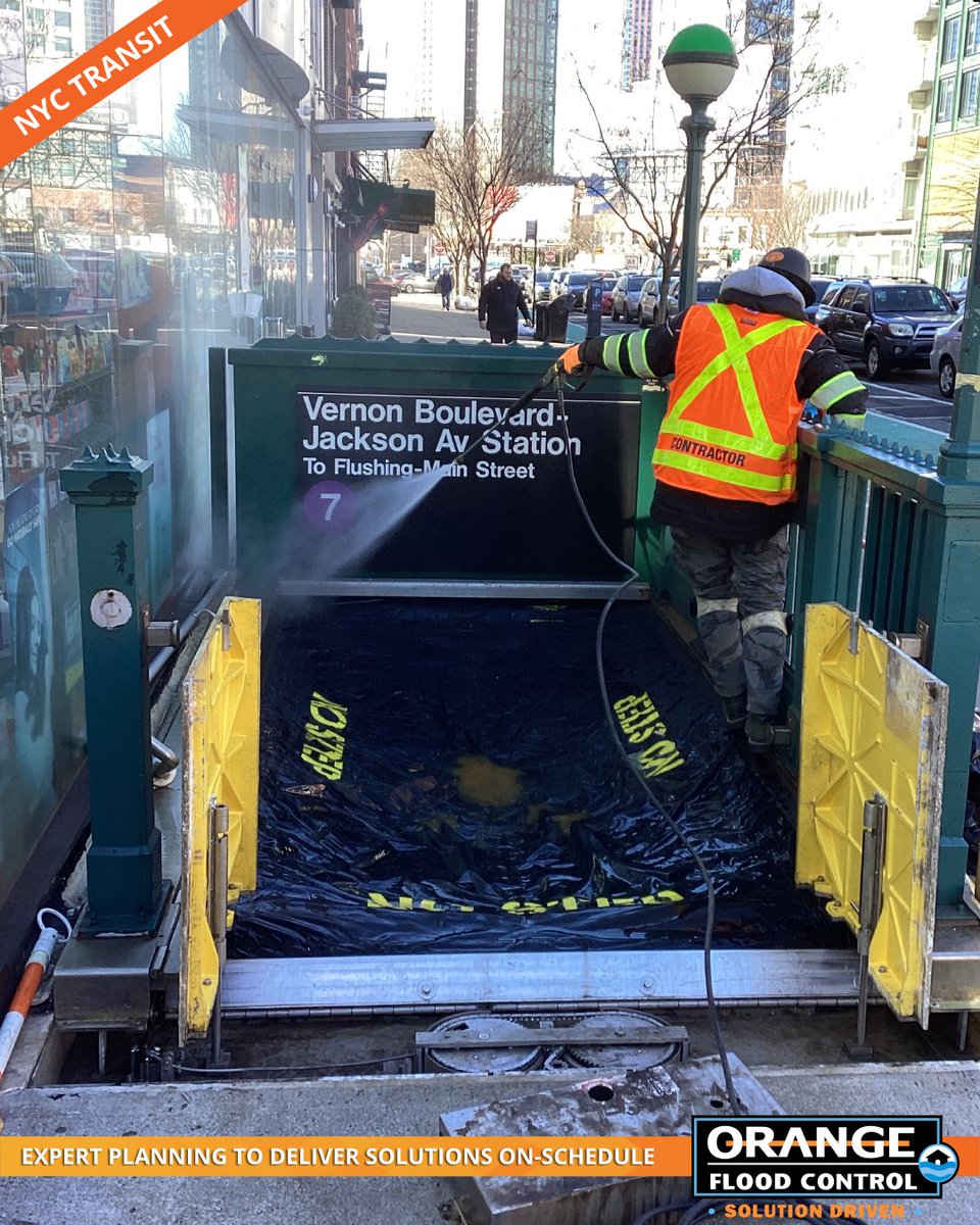 MAINTENANCE FOR THE NYC MTA! Orange Flood Control, LLC is proud to help defend essential transportation networks. Recently, the OFC Team performed critical maintenance at this subway station in Queens. More: orangefloodcontrol.com  

#NYCTransit #QueensNYC #FloodMitigation