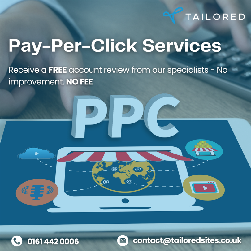 Is your PPC campaign failing to deliver the expected return on investment?

Claim a FREE account review from our specialists!
And here's the best part: If there's no improvement, there's NO FEE!

#PPC #DigitalMarketing #ROI #FreeReview #TailoredSites #TailoredSites