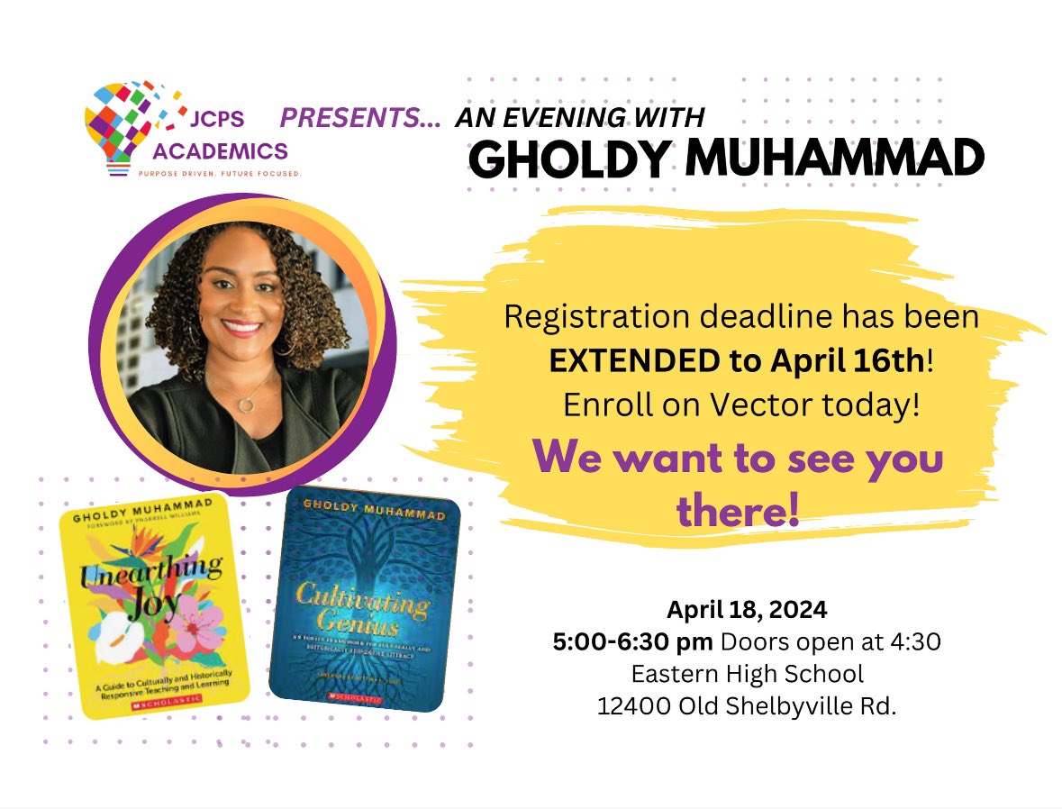 Have you enrolled yet to save your seat? Join us to learn from Dr. Muhammad on April 18th.