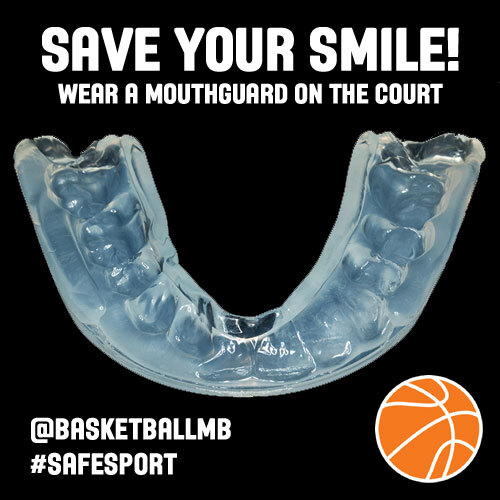 Save your smile! Wear a #mouthguard while on the basketball court! #SafeSport