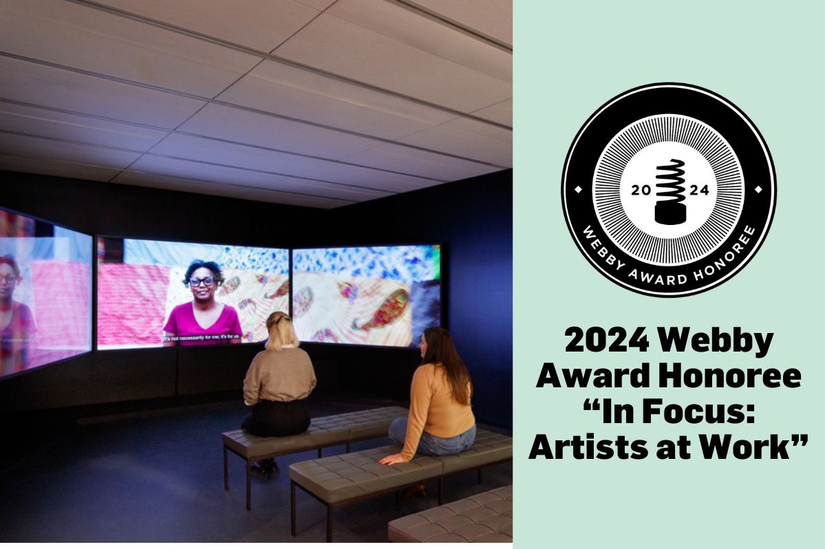 We are so excited to announce that our artist film series “In Focus: Artists at Work” created with @SmartypantsPictures has been recognized as a @TheWebbyAwards Honoree ! 🎉 Watch the films at nmwa.org/infocus or on our YouTube channel! 📽️