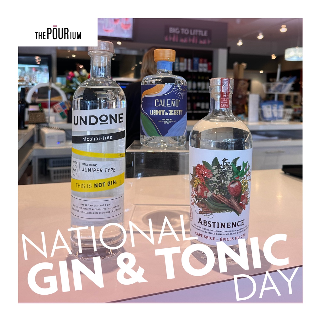 Happy National Gin & Tonic day  🎉 

Featuring our No-Low Gin options… have you tried: 

🍸 Undone Not Gin  
🍸 Abstinence Cape Spice Gin 
🍸 Caleno Light & Zesty  

↗️  thepourium.com/a/search?q=240… 

. 

#winnipeg #winestore #winedelivery #findyourperfectpour #gin&tonic