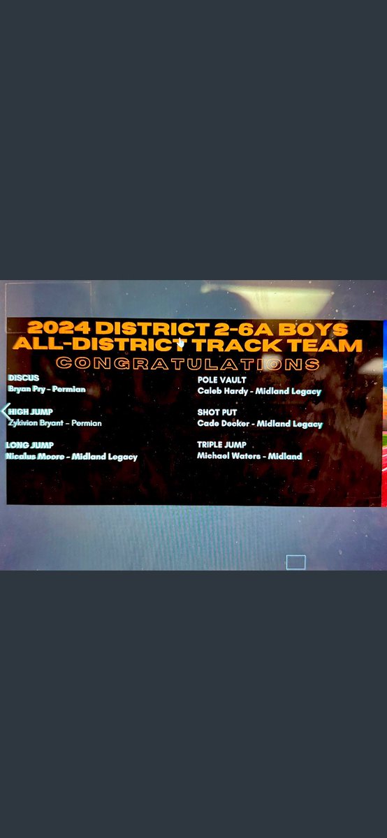 Greatful to receive all district for discus!! Jobs not over yet!! 

<a href="/CoachSanchez1/">Raul Sanchez</a> <a href="/CoachChrisMineo/">Coach Chris Mineo</a> <a href="/CoachKelleyLee/">Kelley Lee</a> <a href="/CoachMcKee_/">Forest McKee</a> <a href="/ENMUFootball/">Eastern New Mexico University Football</a>