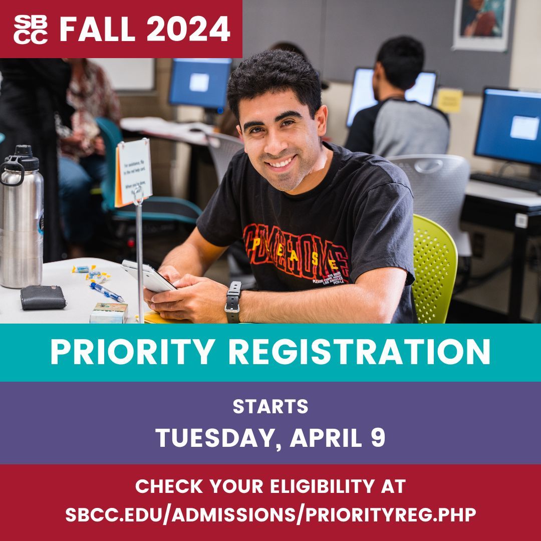 Priority registration for the Fall 2024 semester starts today, Tuesday, April 9. Check your eligibility here: buff.ly/3SKZ0Ow 📚