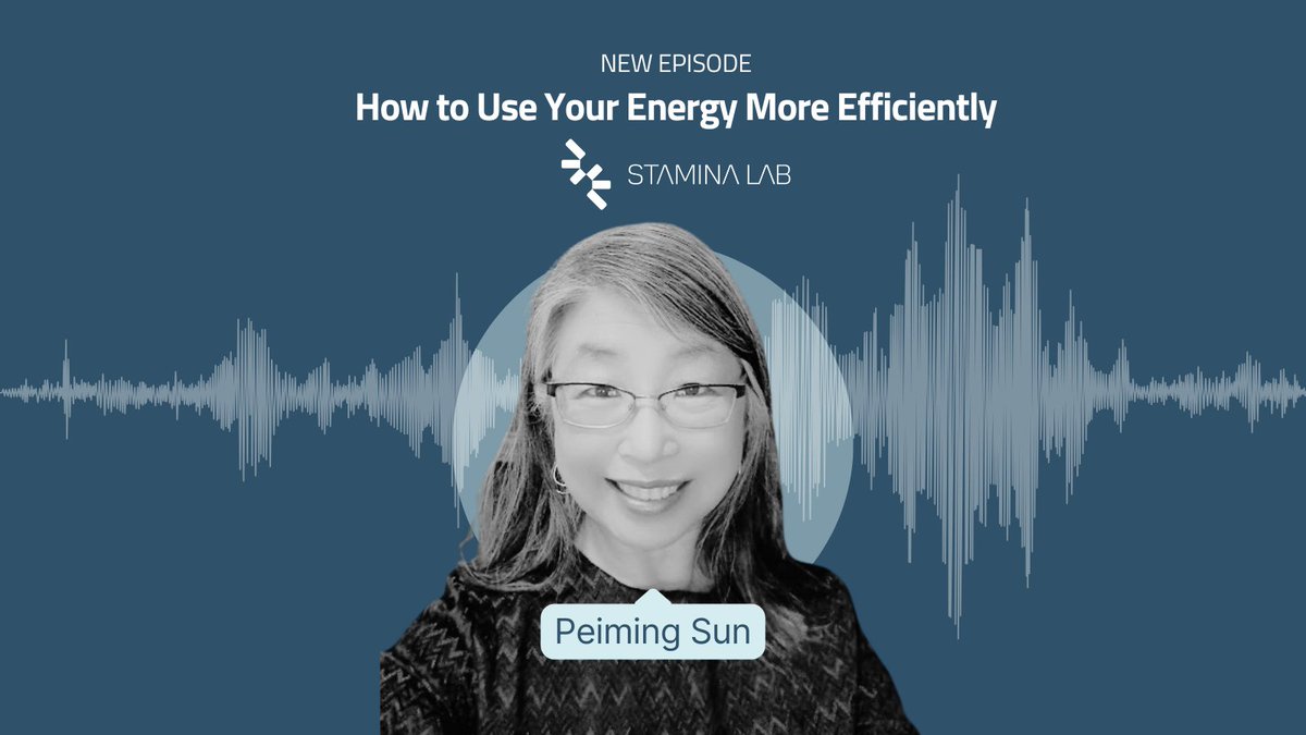 How good are you at not only creating more energy but using it efficiently in your day to day life? Peiming Sun, author & holistic lifestyle mentor, share how on the podcast today. 🎙️ staminalab.io/how-to-use-you…