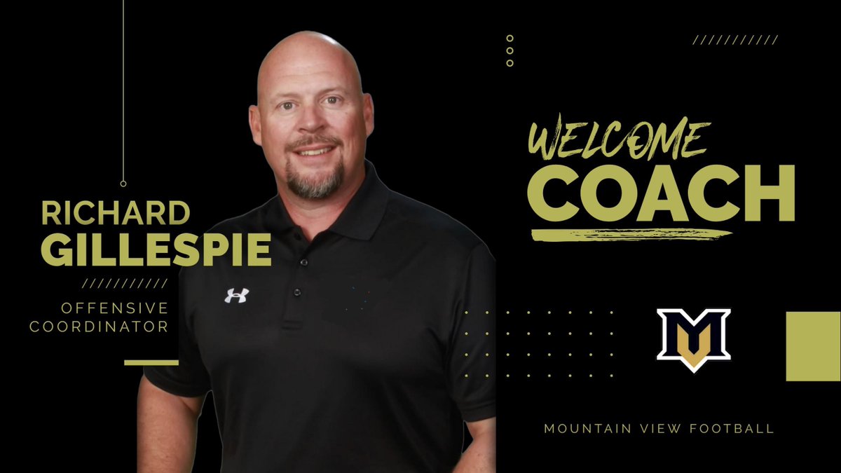 🚨STAFF UPDATE🚨 Richard Gillespie joins our staff as Offensive Coordinator! Coach Gillespie brings Marine experience, & 28 yrs coaching to MV. He has HC experience & State Championship wins as an OC. Welcome to Coach, his wife Monica & family!!! @richard36429073