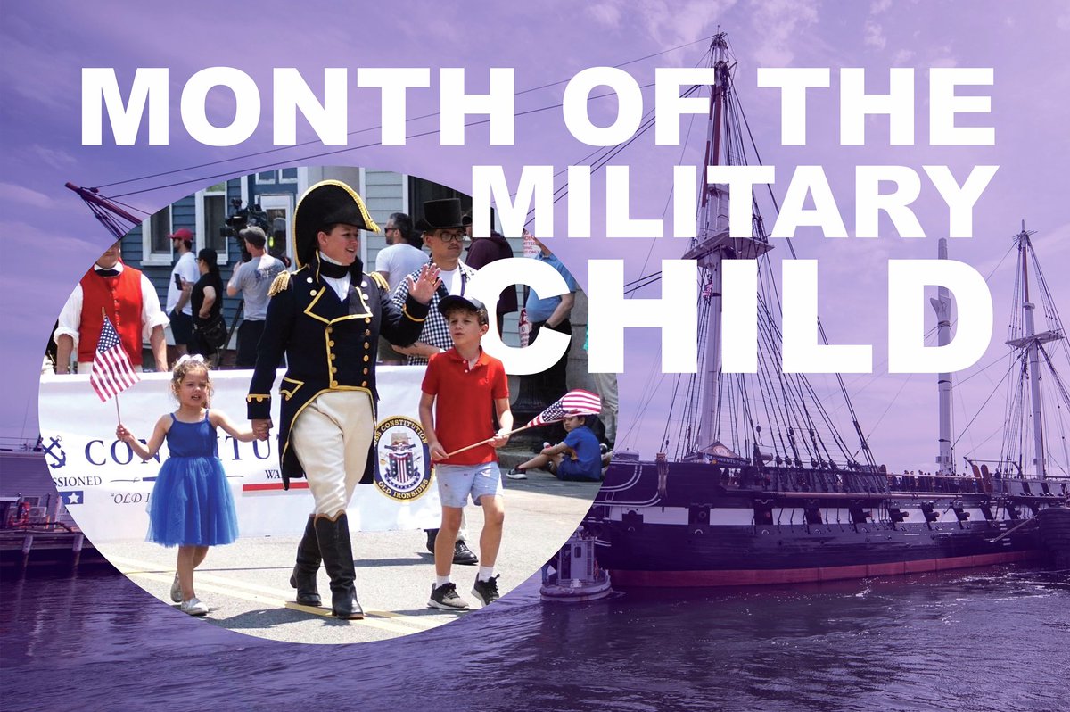 In honor of #MonthOfTheMilitaryChild, USS Constitution salutes the courage of military children worldwide. From navigating frequent relocations to enduring family separations during deployments, they embody resilience and strength within our Navy community. 💜⚓️