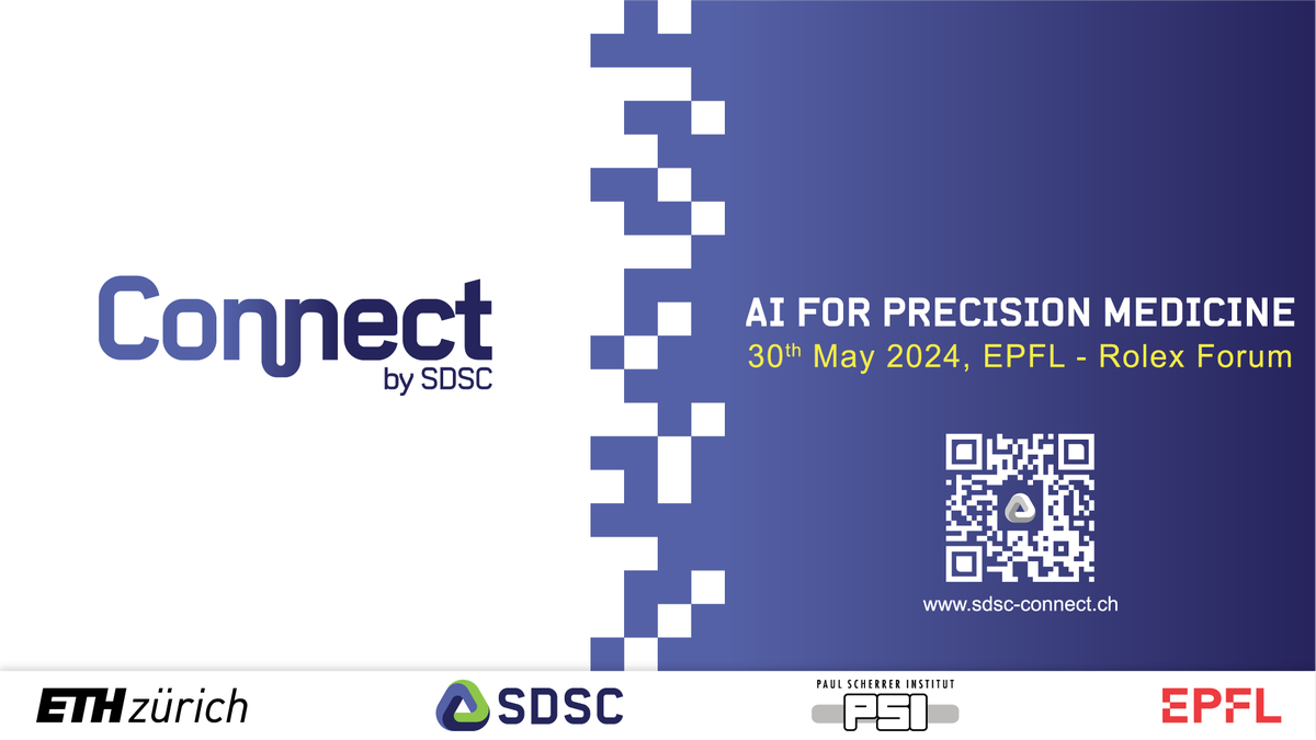 Discover the agenda of SDSC-Connect: AI for Precision Medicine: 👉sdsc-connect.ch/event/ 🗓️ Date: 30 May 2024 📍 Location: EPFL Rolex Learning Center 🎫 Registration: sdsc-connect.ch