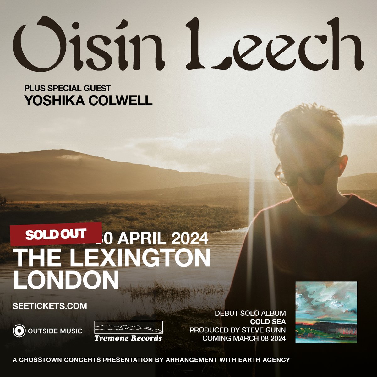 Special guest <a href="/yoshikacolwell/">Yoshika Colwell</a> joins <a href="/OisinLeechMusic/">Oisin Leech</a>  for a sold out show at The Lexington.