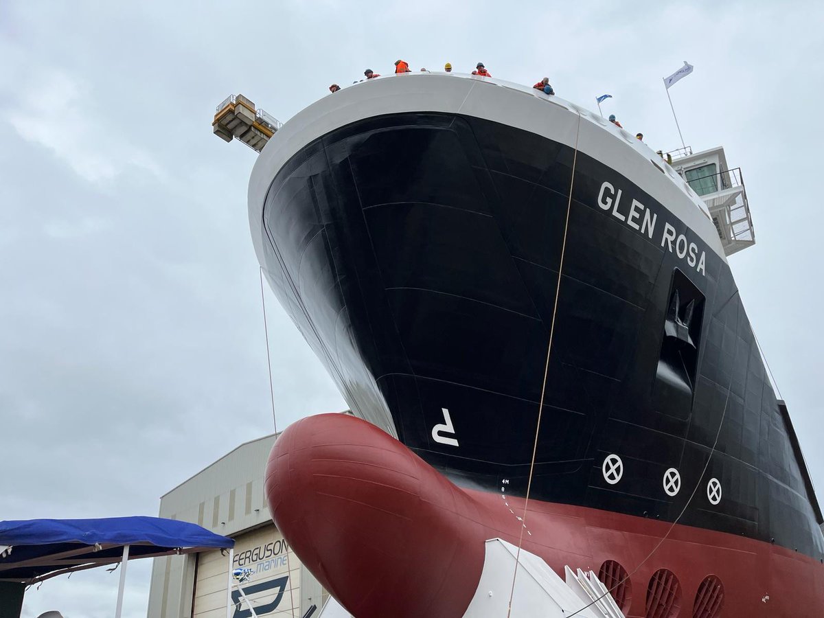 Congratulations to the Ferguson shipyard workforce on the launch of the MV Glen Rosa this afternoon who have worked tirelessly, overcoming serious hurdles to reach this point. There remain significant challenges for the yard. We need to fight for its long term future.