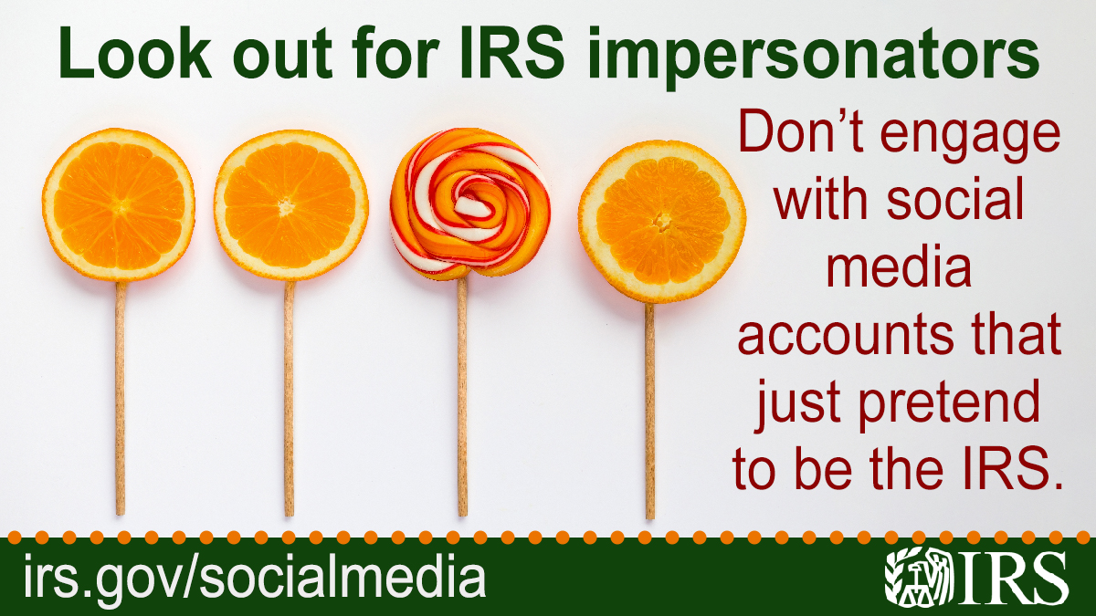 Many scams use fake #IRS social media pages to steal your information and money. For your #TaxSecurity, learn to spot a fake: irs.gov/alerts