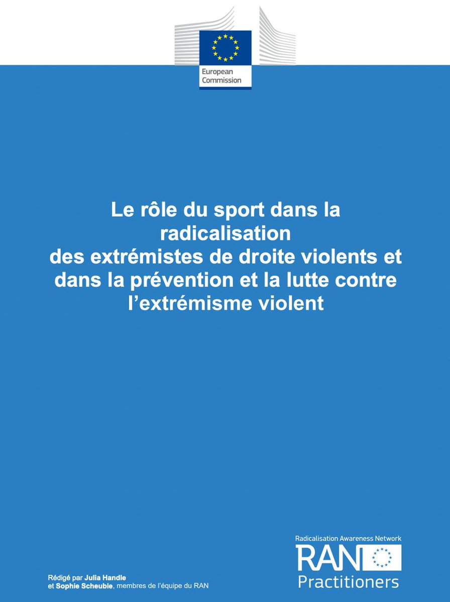 🇪🇺 Un rapport de la commission européenne dénonce l’activité physique comme un moyen de radicalisation et de recrutement pour les « jeunes hommes blancs » d'extrême droite.

Ces sportifs « radicalisés » s'entraîneraient en vue de « renverser par la force » les démocraties.

C'est…