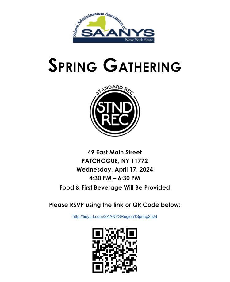 Please join @SAANYS #Region1LI in congratulating our two admin of the year. Ron Hoffer @SayvilleHS and Brad Murphy @DeerParkEdu we will recognize them at our Spring Social be sure to RSVP! 
@MrsDianeFox @j_cameronjr