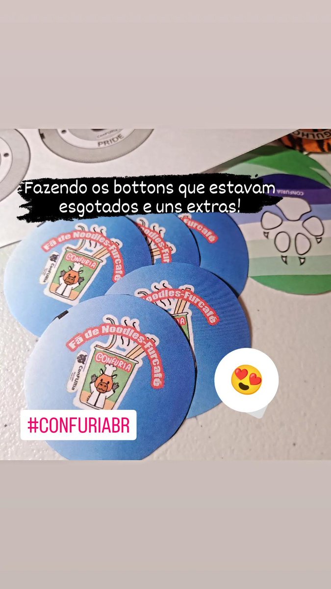 ConfuriaBR's tweet photo. Fazendo mais bottons!
Assim não falta na nossa sala no Anime arts !
E nessa edição teremos bottons de ed limitada com a decoração da sala e claro teremos o botton secreto 👀

#CONFURIABR #furryart #furry #sorocaba #salafurry https://t.co/snhfrgKZs7