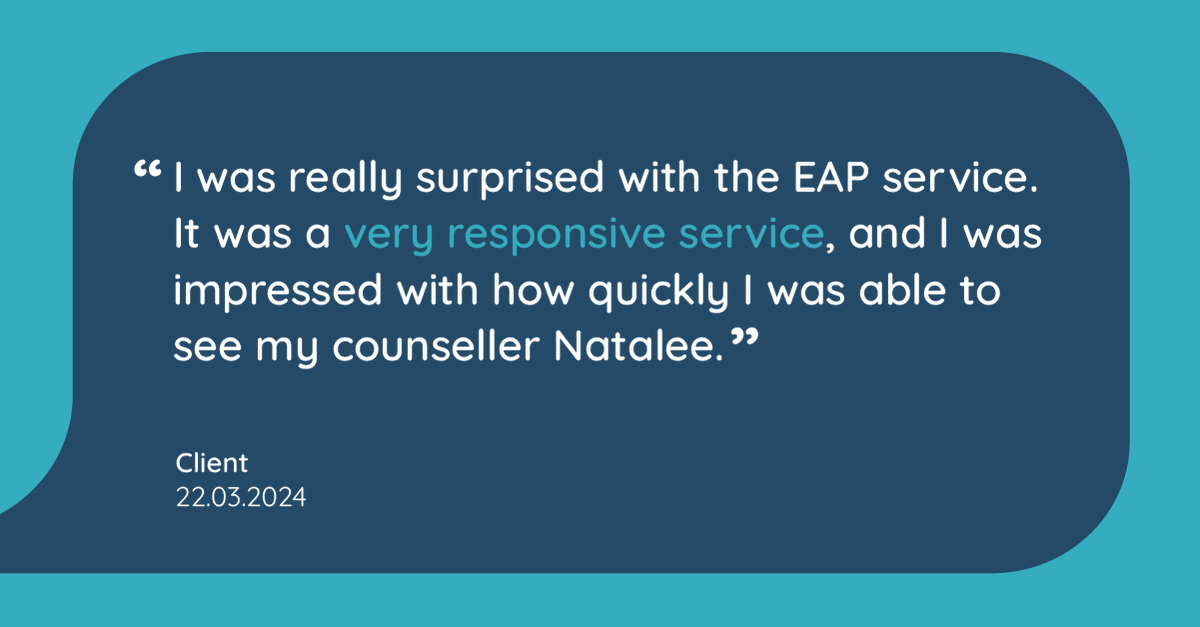 Our goal is 100% engagement -we want your people to get the best service. It shouldn't have to get to crisis point. Access to our counselling can reduce stress by 19% and it can boost return-to-work rates by 23%. Help your people here 👇healthassured.org #testimonial