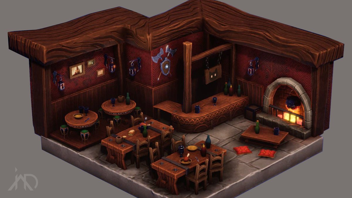 Ces tavernes stylisées donnent envie de s’y arrêter ! 🍽 

Bravo aux 2e années en graphisme pour leur diorama. 👏

Pendant ce temps, les chara designer et les concepteurs planchent sur d’autres exercices…
à suivre ! 😉

#iad3D #3D #student