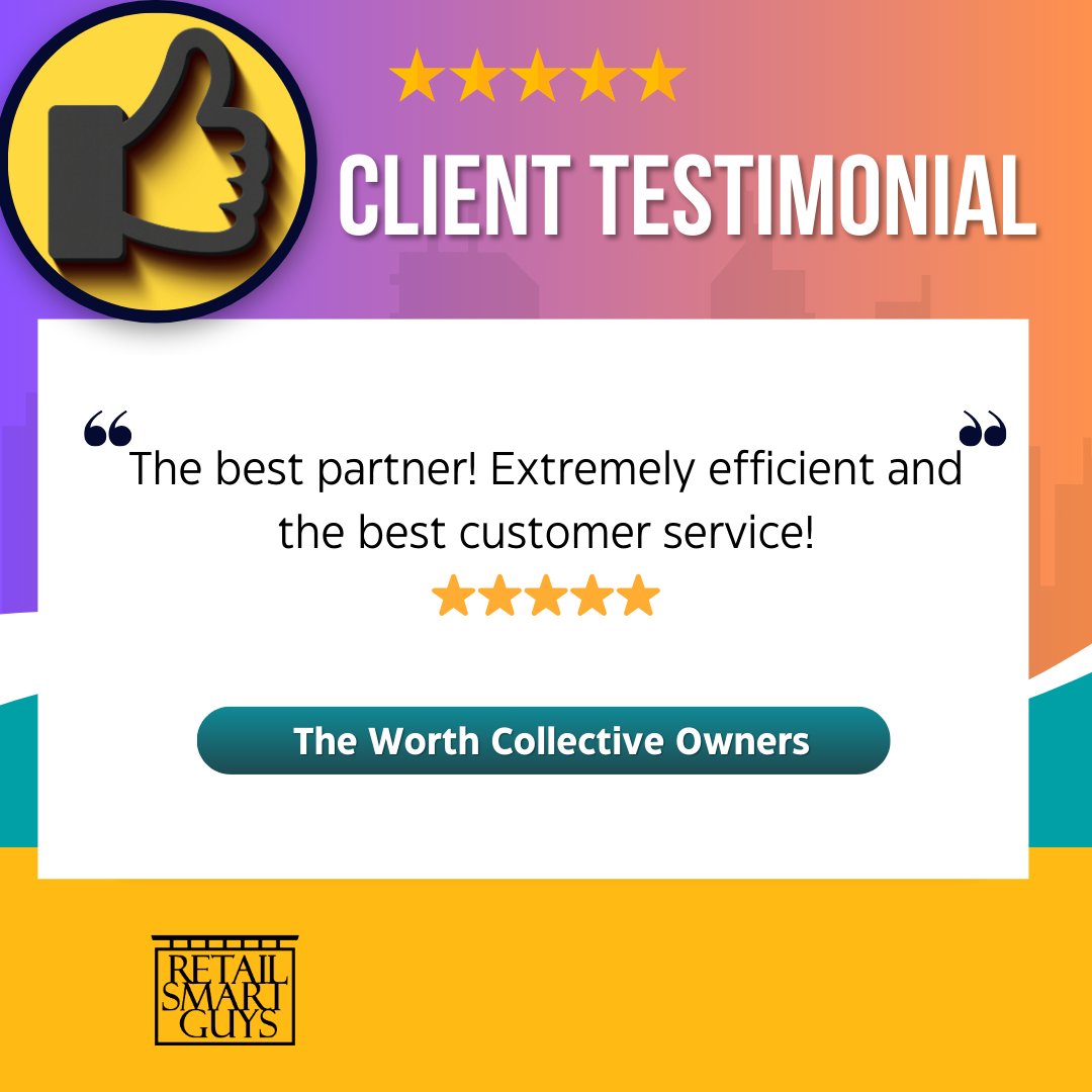 Your support means the world to us! Thank you, for trusting us; we will continue to deliver quality work to your business.

#retailsmartguys #retail #retailadvice #retailconsulting #clientfeedback #satisfiedcustomer #happyclient