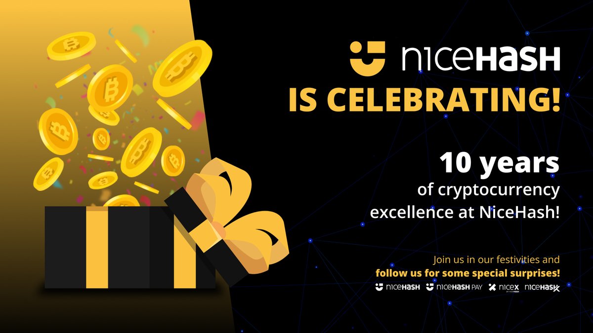@NiceHashMining is celebrating 10 Years of Innovation! Congratulations @NiceHashMining on this incredible milestone! Join NiceHash later this year in Slovenia for an epic #Bitcoin conference: NiceHashX! #NiceHash10Years #NiceHash10thBirthday #NiceHashX