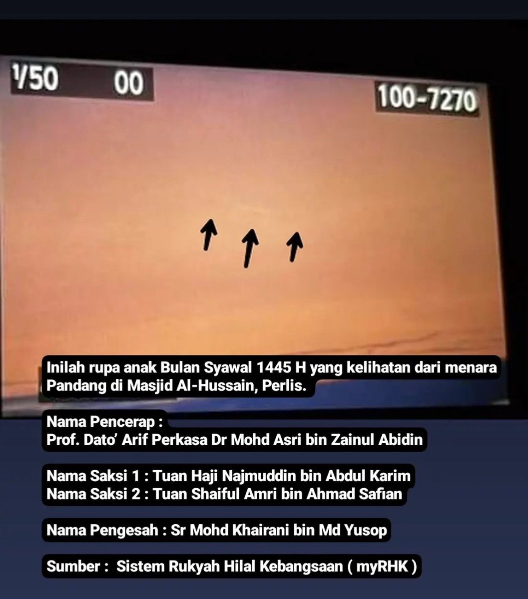 syafieqzubir's tweet photo. Balai cerap Negeri Sembilan, Perlis, Langkawi - antara yang nampak anak bulan syawal.

Malaysia ada 28-29 balai cerapan anak bulan https://t.co/78M3kqxvVp